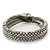 Burn Silver Vintage Inspired Coiled Snake Hinged Bangle Bracelet - 17cm Length - view 8