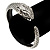 Burn Silver Vintage Inspired 'Snake' Hinged Bangle Bracelet - up to 17cm length - view 4