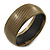 Gold/ Black Snake Print, Leather Style Slip-On Bangle - 19cm Length - view 6