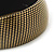 Gold/ Black Snake Print, Leather Style Slip-On Bangle - 19cm Length - view 4