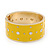 Bright Yellow Enamel Crystal Hinged Bangle In Gold Plating - 18cm Length - view 8