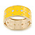 Bright Yellow Enamel Crystal Hinged Bangle In Gold Plating - 18cm Length - view 5