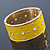 Bright Yellow Enamel Crystal Hinged Bangle In Gold Plating - 18cm Length - view 9