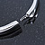 Clear Austrian Crystal Snake Bangle Bracelet In Rhodium Plaiting - 19cm L - view 4