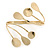 Polished Gold Tone 'Teardrops' Upper Arm, Armlet Bracelet - Adjustable - view 6