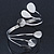 Polished Silver Tone 'Teardrops' Upper Arm, Armlet Bracelet - Adjustable - view 6