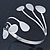 Polished Silver Tone 'Teardrops' Upper Arm, Armlet Bracelet - Adjustable - view 7