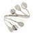 Polished Silver Tone 'Teardrops' Upper Arm, Armlet Bracelet - Adjustable - view 2