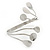 Polished Silver Tone 'Teardrops' Upper Arm, Armlet Bracelet - Adjustable - view 9