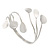 Polished Silver Tone 'Teardrops' Upper Arm, Armlet Bracelet - Adjustable - view 10