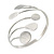 Polished Silver Tone 'Teardrops' Upper Arm, Armlet Bracelet - Adjustable - view 5