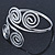 Egyptian Style Twirl Upper Arm, Armlet Bracelet In Rhodium Plating - Adjustable - view 6