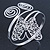 Silver Plated Filigree, Crystal Butterfly & Twirl Upper Arm, Armlet Bracelet - Adjustable - view 11