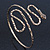 Egyptian Style Hammered Snake Upper Arm, Armlet Bracelet In Antique Gold Plating - Adjustable