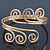 Greek Style Twirl Upper Arm, Armlet Bracelet In Gold Plating - Adjustable - view 9