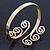 Greek Style Twirl Upper Arm, Armlet Bracelet In Gold Plating - Adjustable - view 4