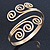 Greek Style Twirl Upper Arm, Armlet Bracelet In Gold Plating - Adjustable - view 2