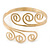 Greek Style Twirl Upper Arm, Armlet Bracelet In Gold Plating - Adjustable - view 3