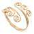 Greek Style Twirl Upper Arm, Armlet Bracelet In Gold Plating - Adjustable - view 6