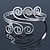 Greek Style Twirl Upper Arm, Armlet Bracelet In Silver Plating - Adjustable - view 6