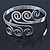 Greek Style Twirl Upper Arm, Armlet Bracelet In Silver Plating - Adjustable - view 5
