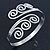 Greek Style Twirl Upper Arm, Armlet Bracelet In Silver Plating - Adjustable - view 2