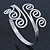 Greek Style Twirl Upper Arm, Armlet Bracelet In Silver Plating - Adjustable - view 4
