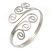 Greek Style Twirl Upper Arm, Armlet Bracelet In Silver Plating - Adjustable