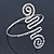 Greek Style Hammered Swirl Upper Arm, Armlet Bracelet In Sivler Plating - Adjustable - view 6