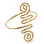 Greek Style Hammered Swirl Upper Arm, Armlet Bracelet In Gold Plating - Adjustable - view 3