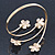 Gold Plated Crystal Daisy Upper Arm, Armlet Bracelet - Adjustable - view 4