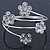 Silver Plated Crystal Daisy Upper Arm, Armlet Bracelet - Adjustable - view 7