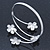 Silver Plated Crystal Daisy Upper Arm, Armlet Bracelet - Adjustable - view 5