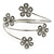 Silver Plated Crystal Daisy Upper Arm, Armlet Bracelet - Adjustable - view 9
