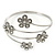 Silver Plated Crystal Daisy Upper Arm, Armlet Bracelet - Adjustable - view 10