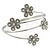 Silver Plated Crystal Daisy Upper Arm, Armlet Bracelet - Adjustable - view 11
