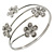 Silver Plated Crystal Daisy Upper Arm, Armlet Bracelet - Adjustable - view 3