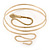Gold Plated Hammered Snake Upper Arm, Armlet Bracelet - up to 27cm upper arm - view 7