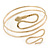 Gold Plated Hammered Snake Upper Arm, Armlet Bracelet - up to 27cm upper arm - view 5
