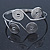 Greek Style Swirl Upper Arm, Armlet Bracelet In Silver Plating - Adjustable - view 2