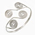 Greek Style Swirl Upper Arm, Armlet Bracelet In Silver Plating - Adjustable - view 4