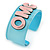 Light Blue/ Pale Pink 'OMG' Acrylic Cuff Bracelet Bangle (Kids/ Teen Size) - 16cm L - view 3