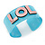 Light Blue/ Pale Pink 'LOL' Acrylic Cuff Bracelet Bangle (Kids/ Teen Size) - 16cm L - view 2