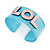 Light Blue/ Pale Pink 'LOL' Acrylic Cuff Bracelet Bangle (Kids/ Teen Size) - 16cm L - view 7