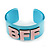 Light Blue/ Pale Pink 'BFF' Acrylic Cuff Bracelet Bangle (Kids/ Teen Size) - 16cm L - view 5