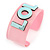 Light Pink/ Pale Blue 'LOL' Acrylic Cuff Bracelet Bangle (Adult Size) - 19cm - view 4