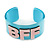 Light Blue/ Pale Pink 'BFF' Acrylic Cuff Bracelet Bangle (Adult Size) - 19cm L - view 5