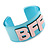 Light Blue/ Pale Pink 'BFF' Acrylic Cuff Bracelet Bangle (Adult Size) - 19cm L - view 6