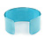 Light Blue/ Pale Pink 'BFF' Acrylic Cuff Bracelet Bangle (Adult Size) - 19cm L - view 3