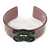 Beige, Dark Green Crystal Acrylic 'Gingerbread Man' Cuff Bracelet - 19cm L - view 2